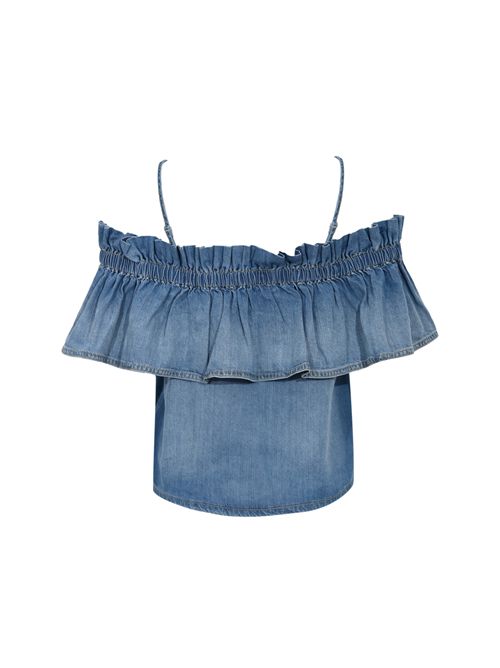 Blusa Bloch in denim di cotone PINKO | 106568 A37KPJO